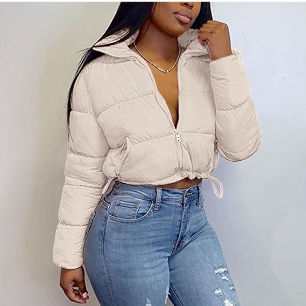 Women's Cream Puffer Jacket size medium